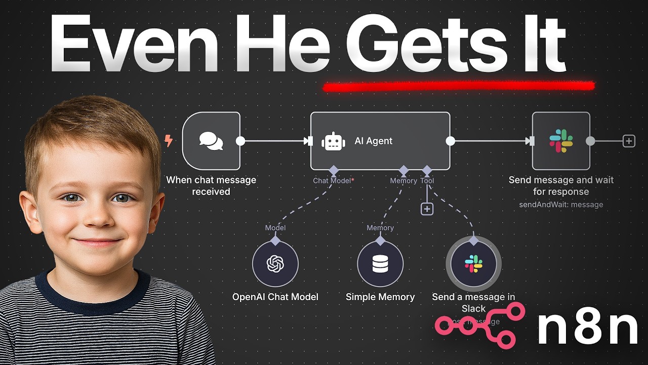 How I'd Teach a 5 Year Old to Build AI Agents (No Code, n8n)
