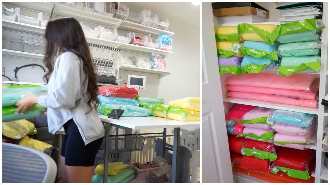 Day in my life | Tulle Haul - Work motivation - Etsy Embroidery business - Using my 15-needle Ricoma