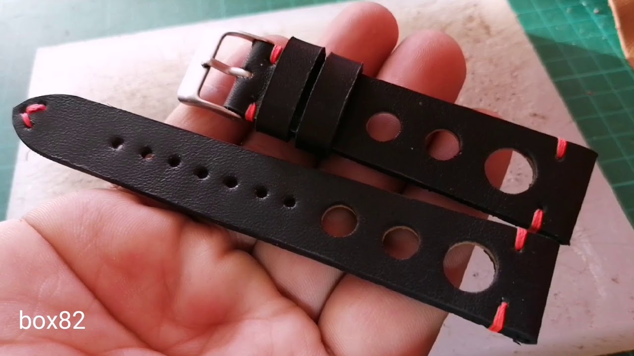 How to make leather watch strap - making a simple strap to a rally strap