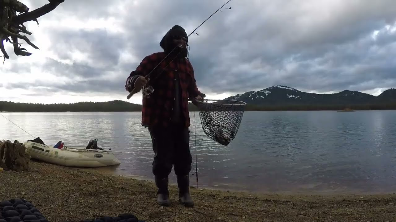 Good Fishing on a Cold Day at Lake Davis (Plumas Co.)