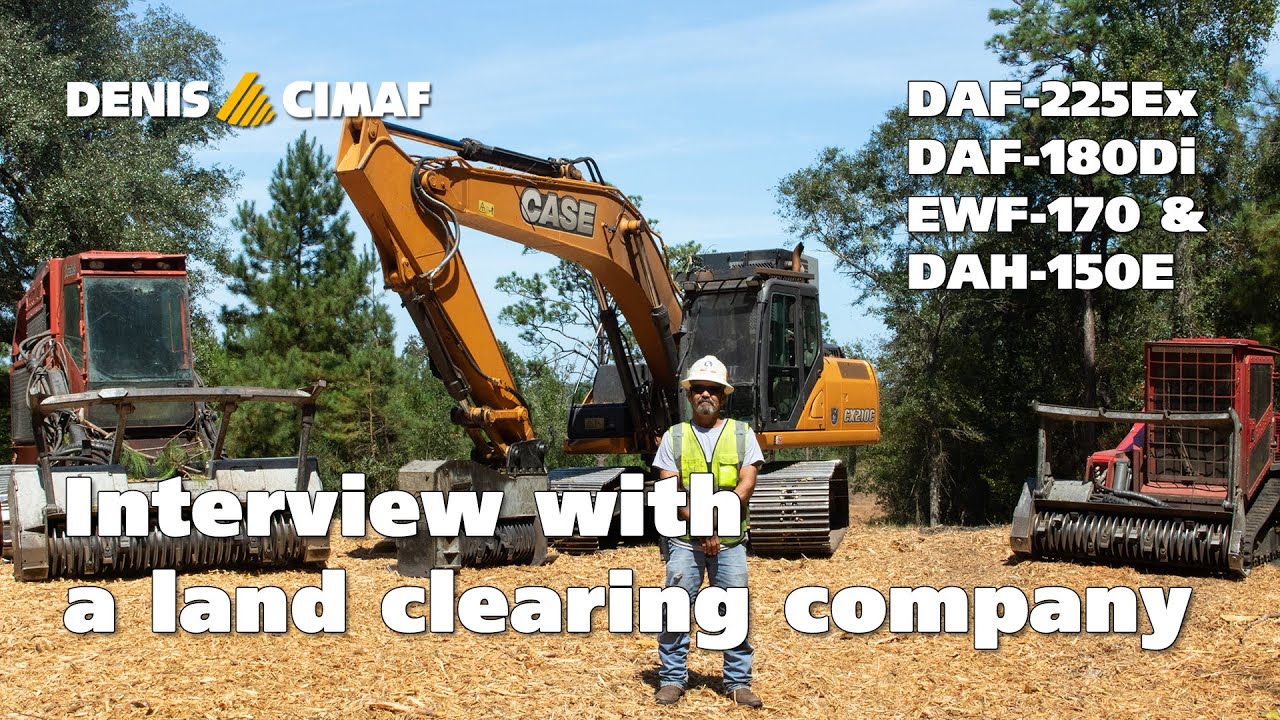 Impressive 60 feet wide land clearing - Interview with land clearing company - DENIS CIMAF