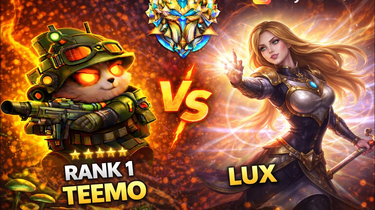 Rank 1 Teemo VS Lux Mid | Legendary Ranked 4K WildRift Gameplay