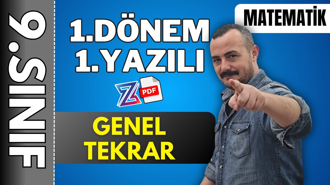 9.sınıf matematik 1. dönem 1. yazılı genel tekrar + pdf