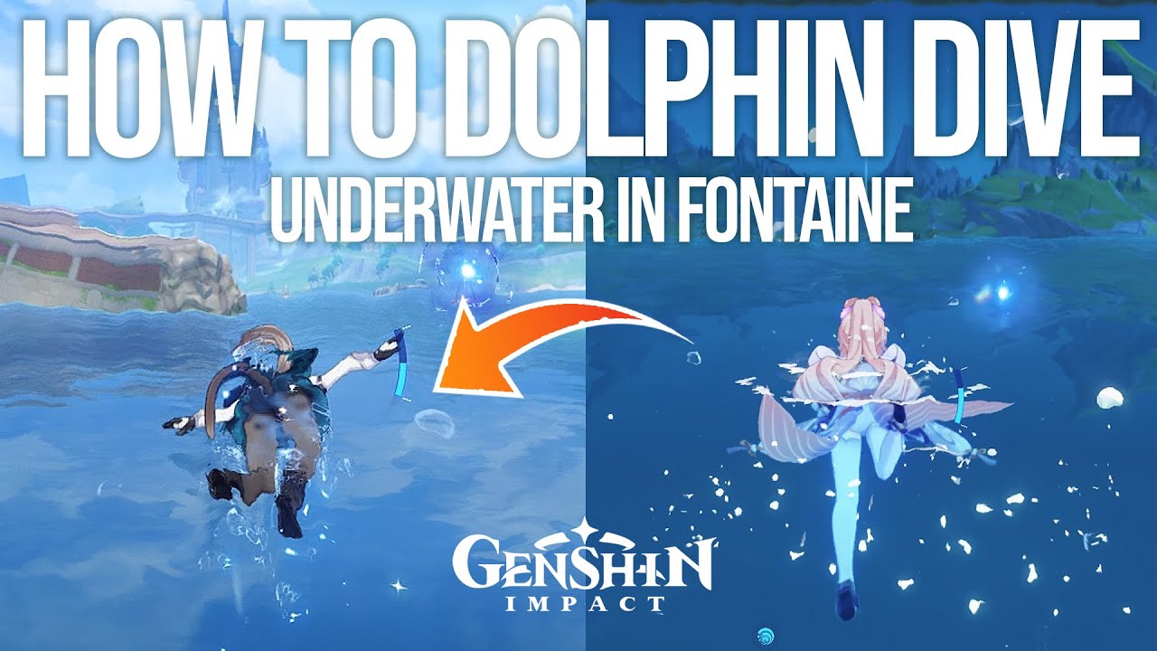 How to Dolphin Dive Underwater in Fontaine - Genshin Impact 4.0