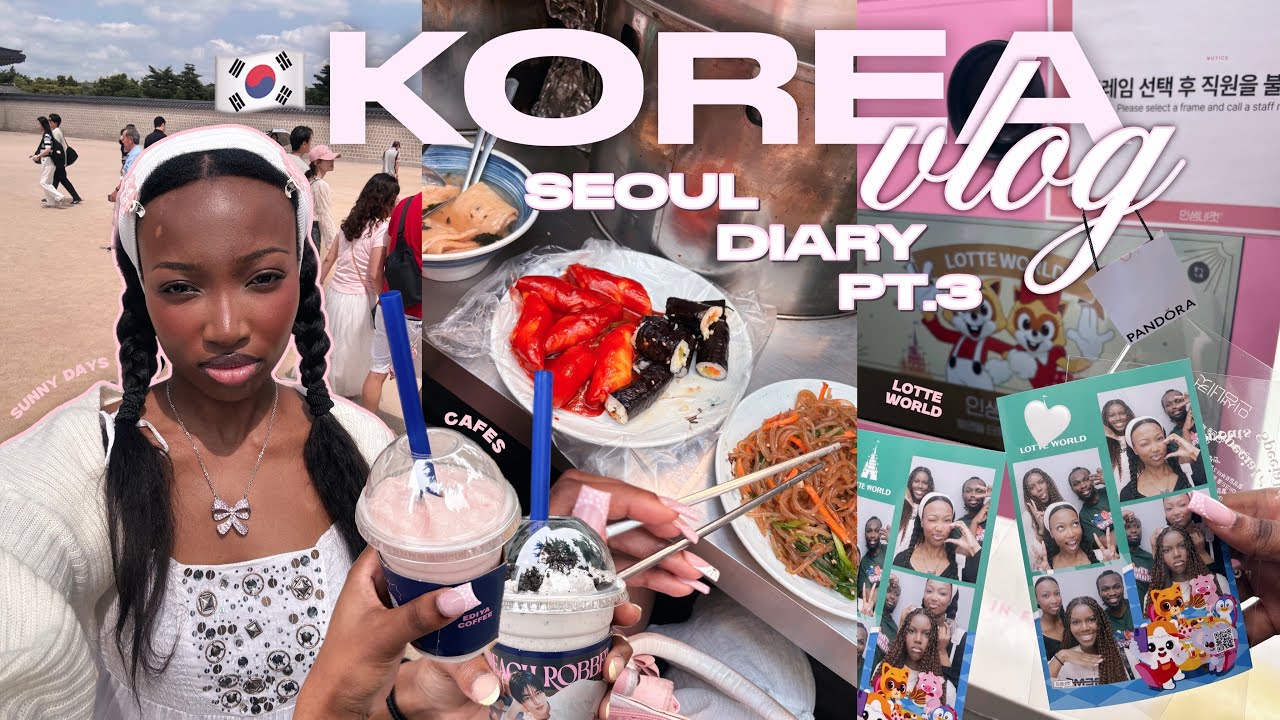 KOREA VLOG 🎀 часть 3 – первый раз в Сеуле | уличная еда, Hybe, Lotte World и многое другое