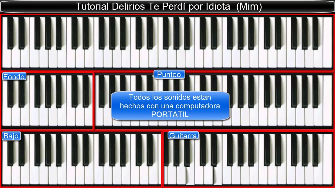Tutorial ▷ Te Perdí por Idiota ● Delirios ((TECLADO))✓✓✓