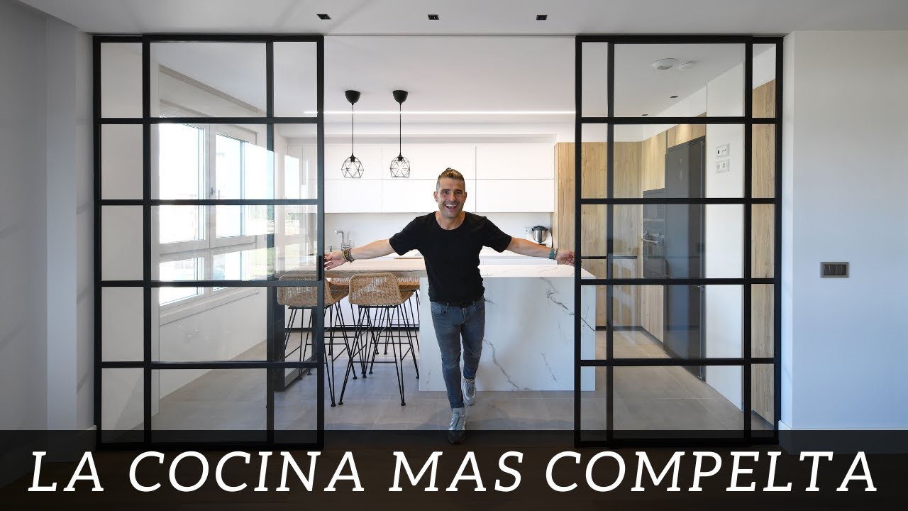 Cocinas Blancas y Madera con ISLA Modernas CJR