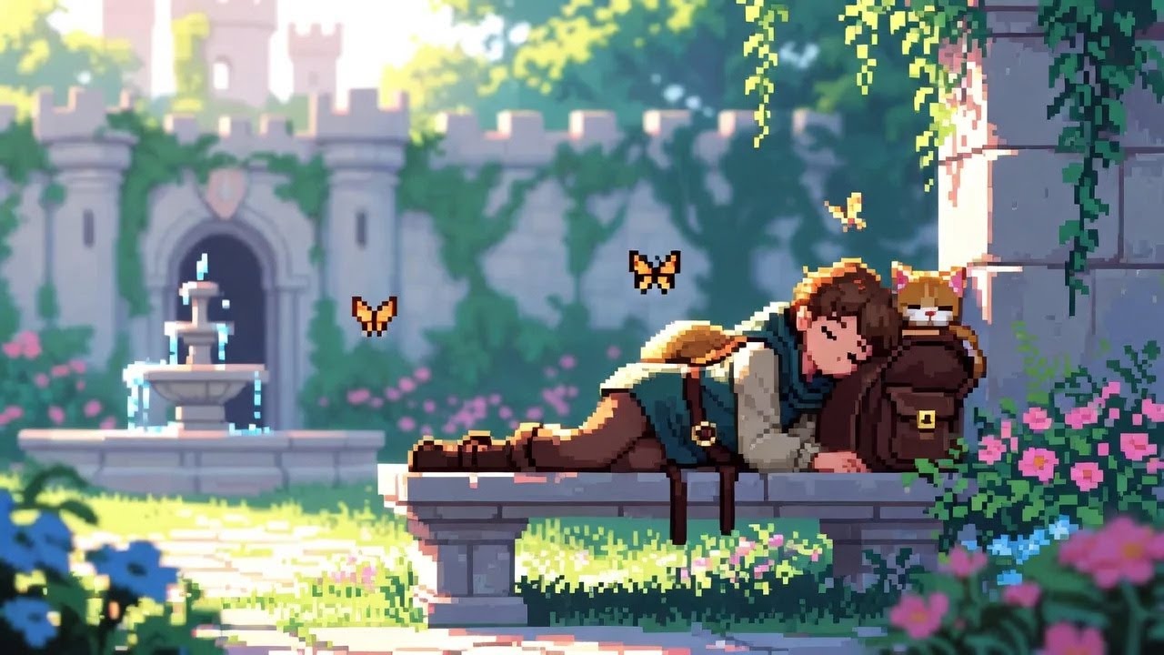Slow Down, Adventurer… A Safe Morning in the Castle Garden – Calm Fantasy Soundscape