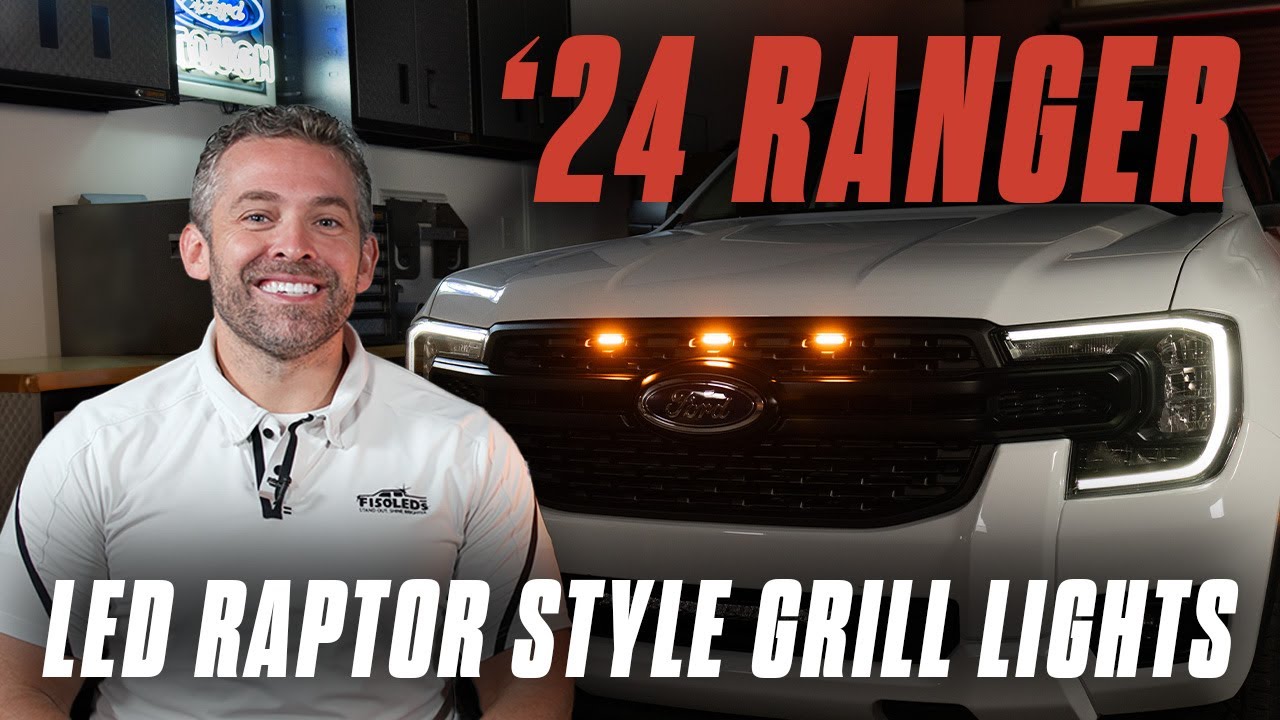 2024 Ranger LED Raptor Style Grill Lights Install! Available in 3, 4 or 5 lights In Amber or White!