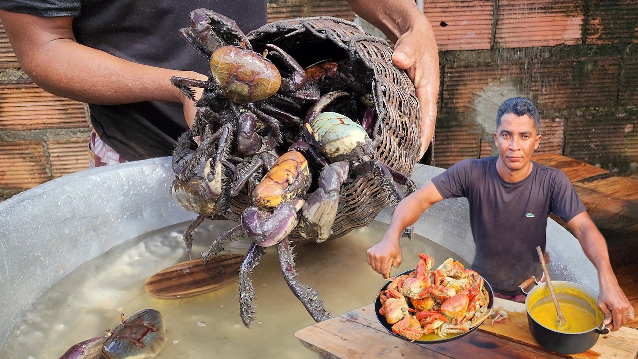CARANGUEJO NA ARMADILHA / COMO CAPTURAR E PREPARAR AO LEITE DE COCO