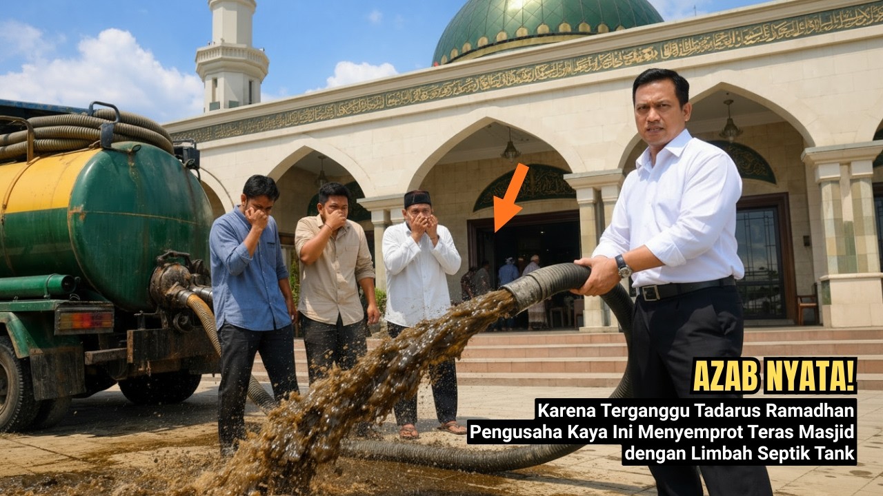 Terganggu Tadarus Ramadan, Pengusaha Kaya Ini Menyemprot Masjid dengan Limbah Septik Tank. Hingga...