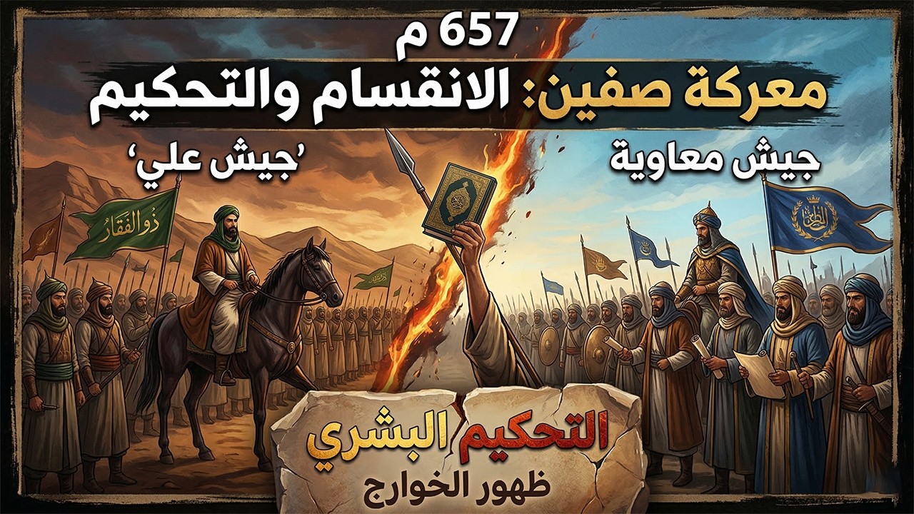 الفتنه الكبرى صراع علي ومعاوية: ليلة الهرير والخدعة التي غيرت مجرى التاريخ وخلقت الخوارج.