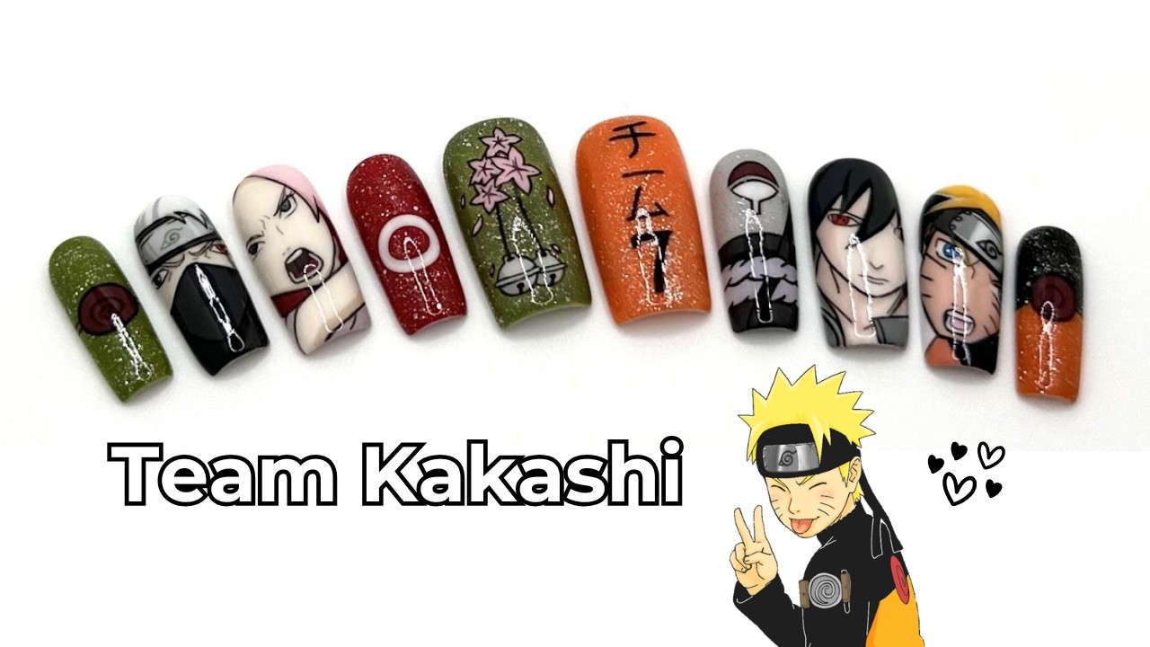 Finishing Up A Press On Set I Started 1 Year Ago | Anime Nail Art
