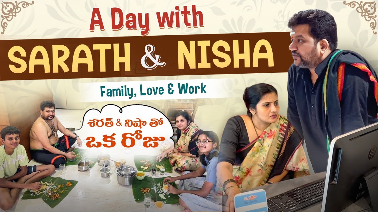 A Day with Sarath Nalla & Nisha | Ayyappa Deeksha, Family, Love & Work Routine | #sarathnalla #vlog