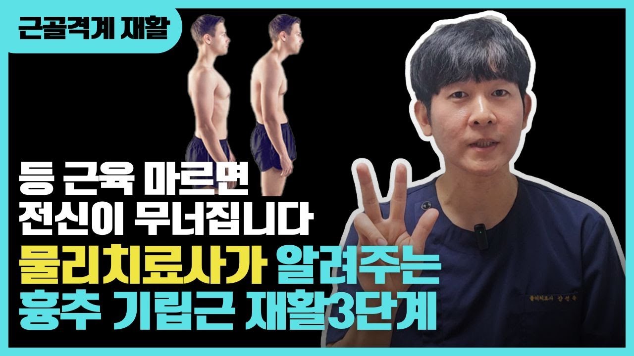 등 근육 마르면 전신이 무너집니다 : 물리치료사가 알려주는 흉추 기립근 소생술(재활3단계) #흉추기립근 #근위축증 #등통증 #체형교정 #전거근운동
