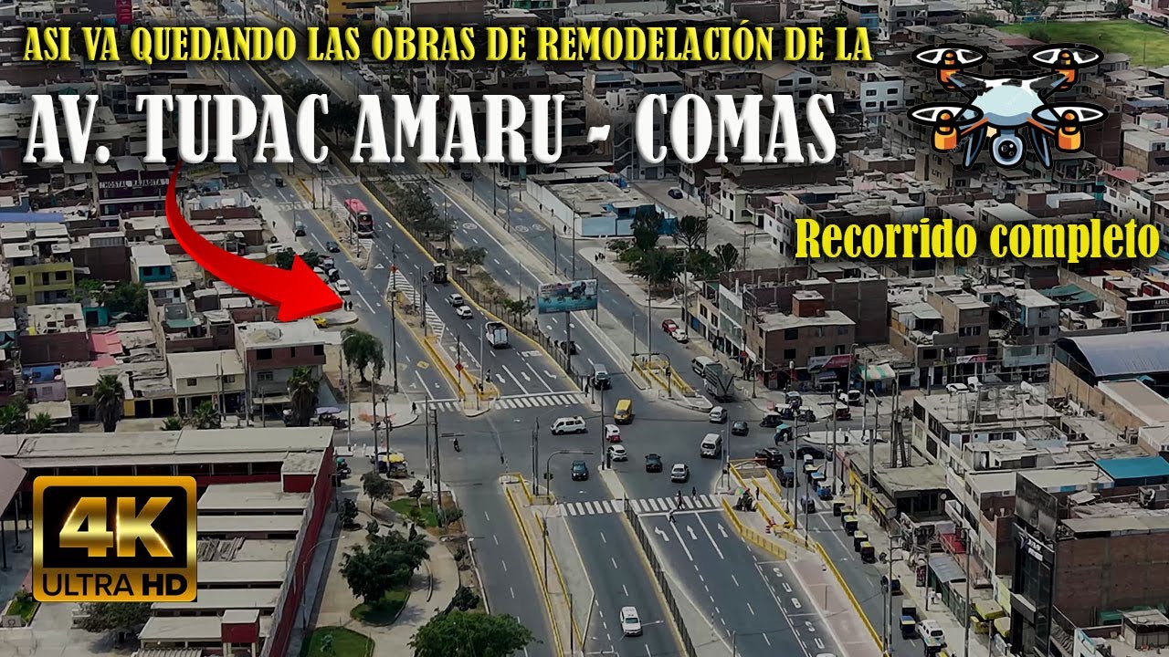 Así Van las Obras en la Av. Túpac Amaru, Comas | Video Aéreo Exclusivo 15/01/2026
