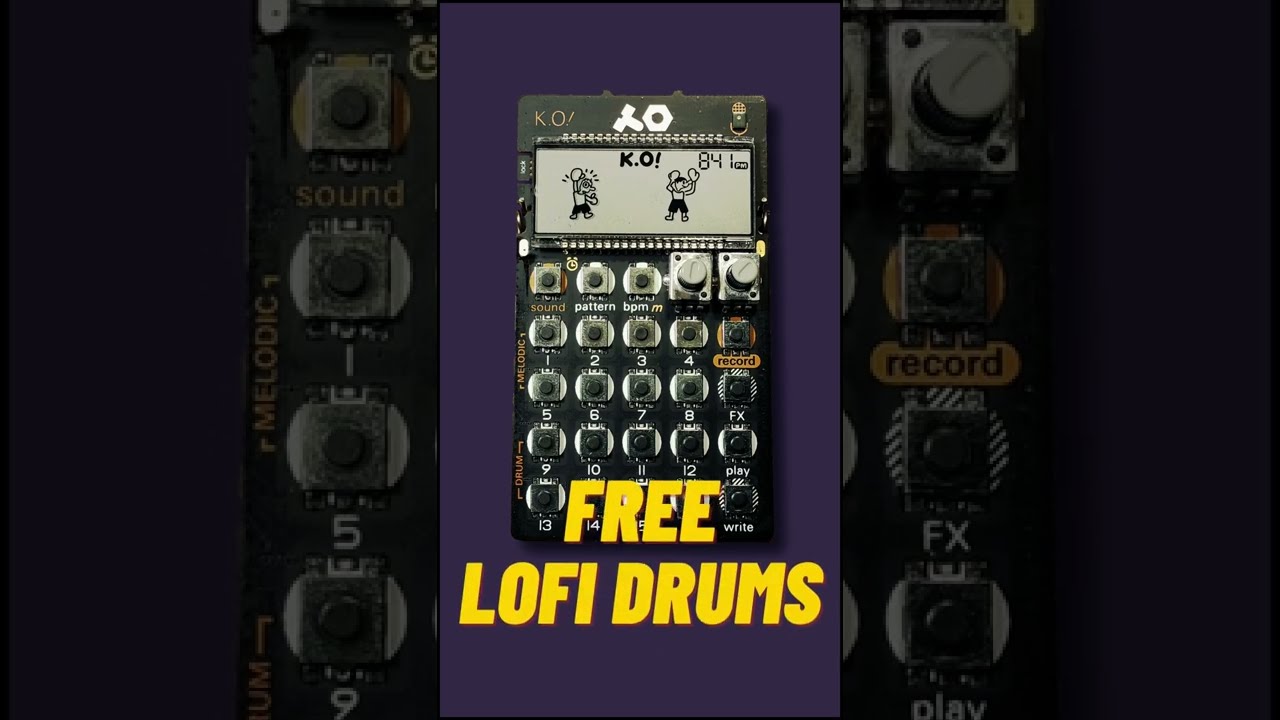 PO-33 LOFI drum kit 🥁 (incl. sliceable audio samples)