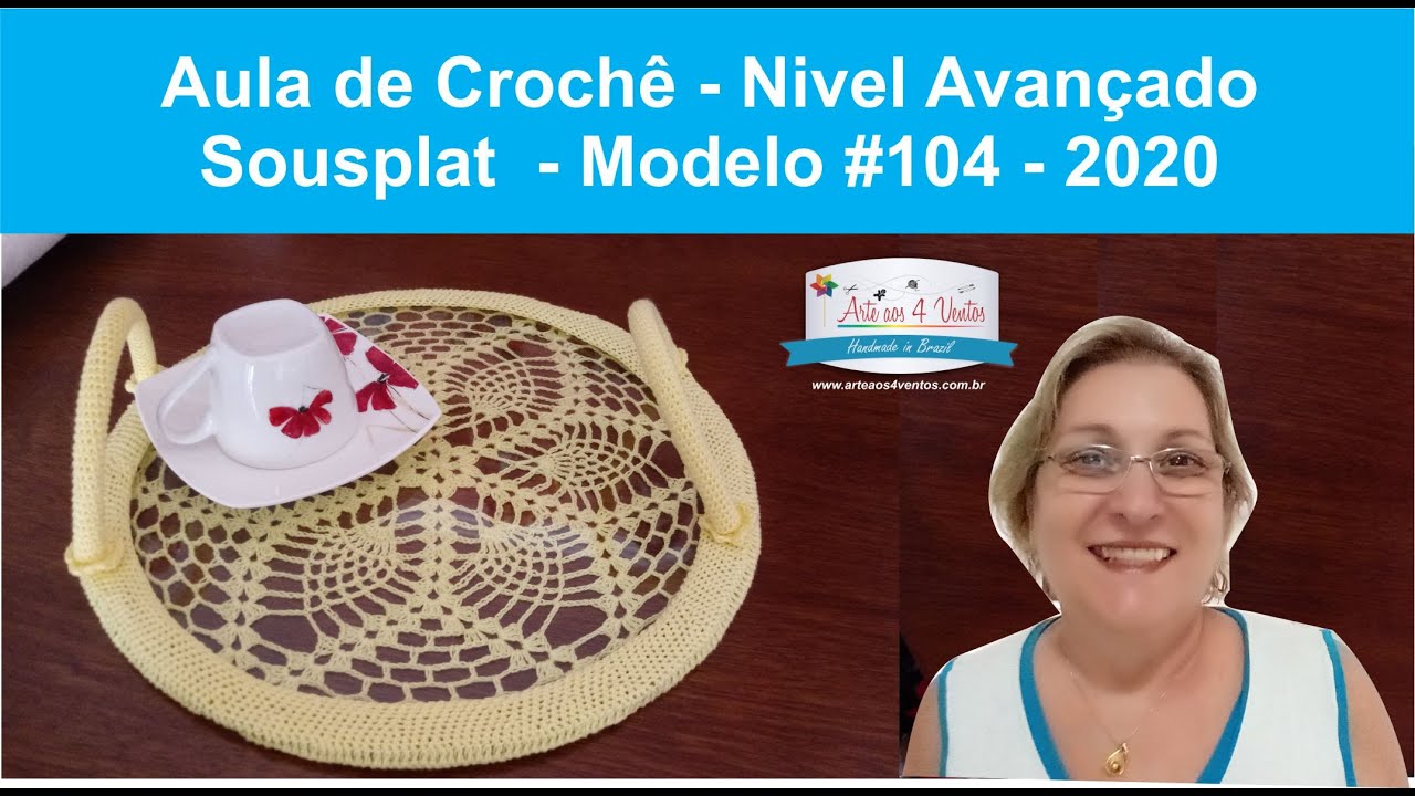 Aula de Crochê - Bandeja de Crochê - Acabamentos com a Dona Aurora - 104