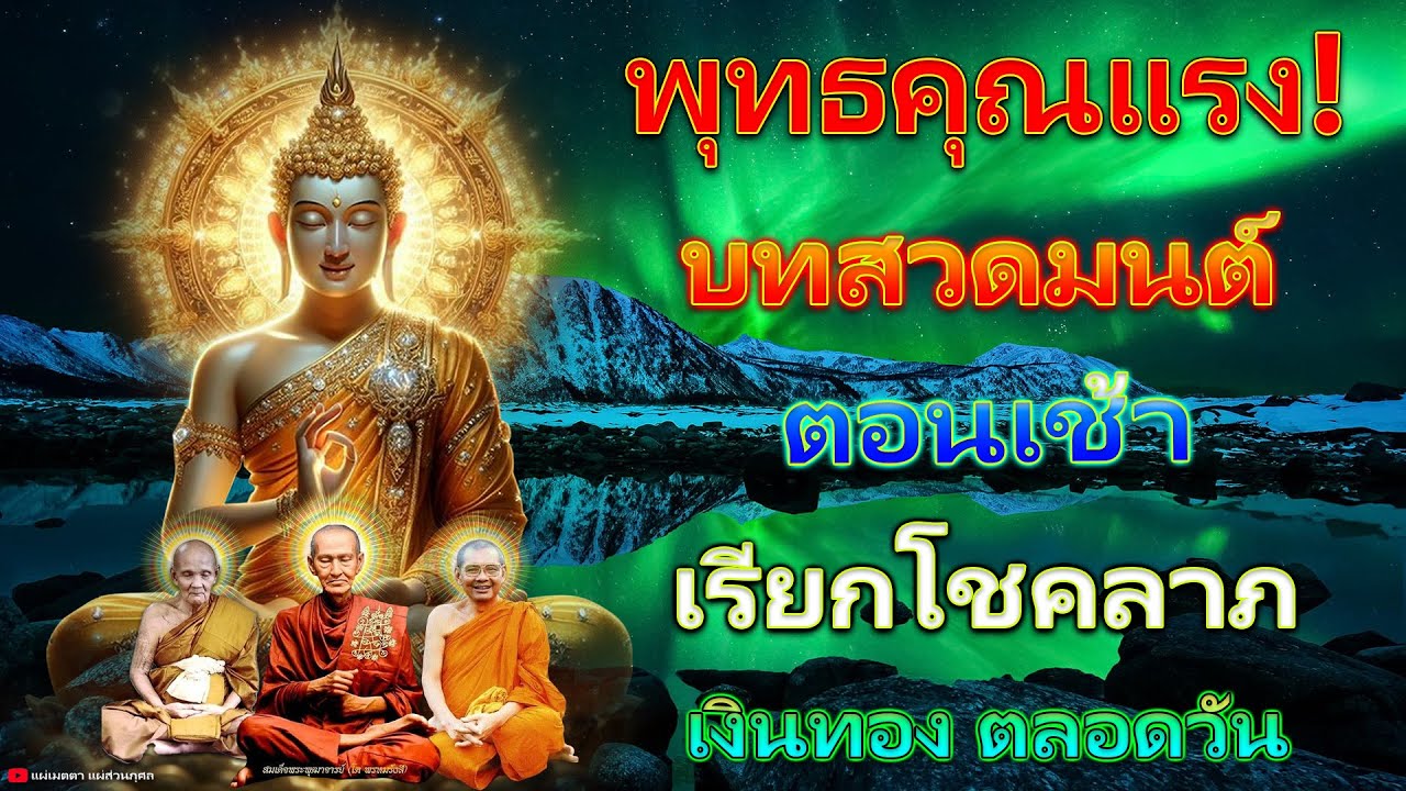 พุทธคุณแรง! บทสวดมนต์ตอนเช้า เรียกโชคลาภ เงินทอง ตลอดวัน🙏แค่เปิดฟัง เมื่อประตูเปิด โชคลาภเข้ามาทันที