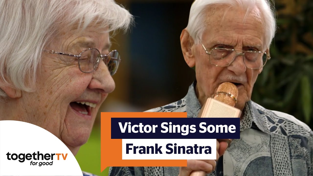 97-Year-Old Enjoys A Frank Sinatra Sing-A-Long at Care Home | Old People's Home For 4 Year Olds