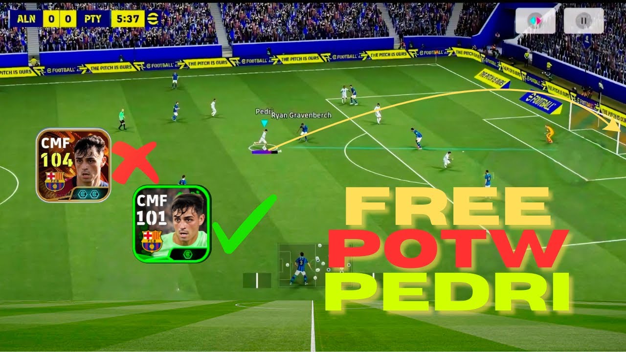 FREE PEDRI POTW EFOOTBALL GAMEPLAY.....