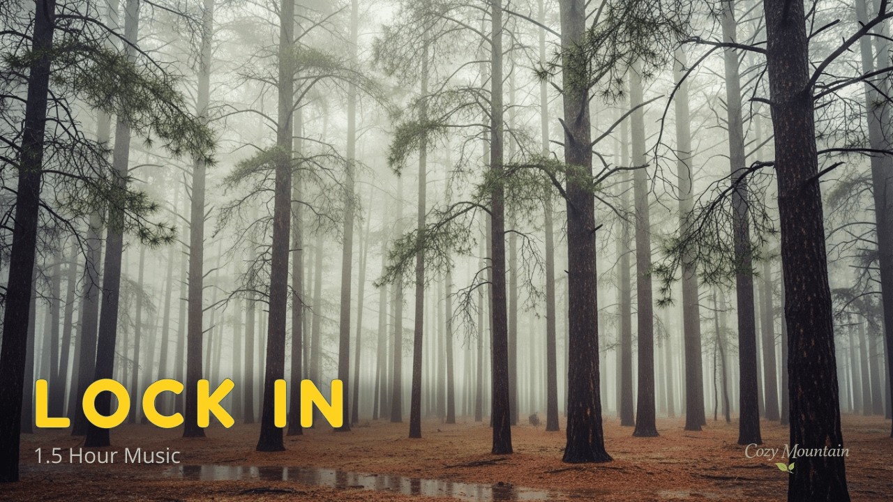 Clear Your Mind 🌧️ Rainy Forest Jazz for Deep Focus & Study (1.5 Hours)