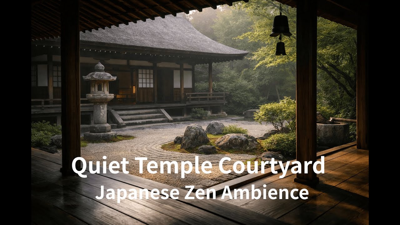 Quiet Temple Courtyard – Japanese Zen Ambience