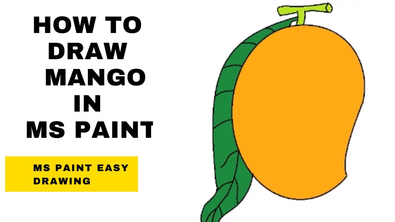 How to Draw Mango in MS Paint