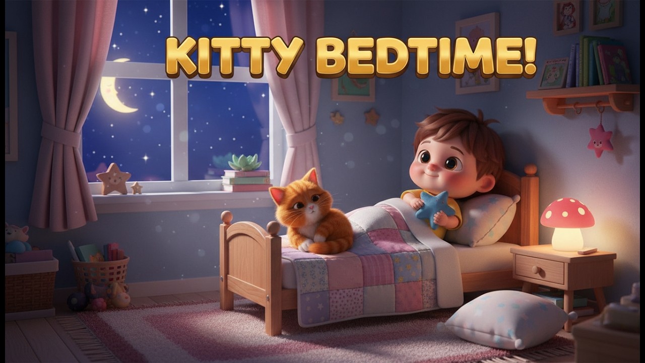 Kitty Cat Lullaby — Nursery Rhyme, Gentle Bedtime, and Soothing Play