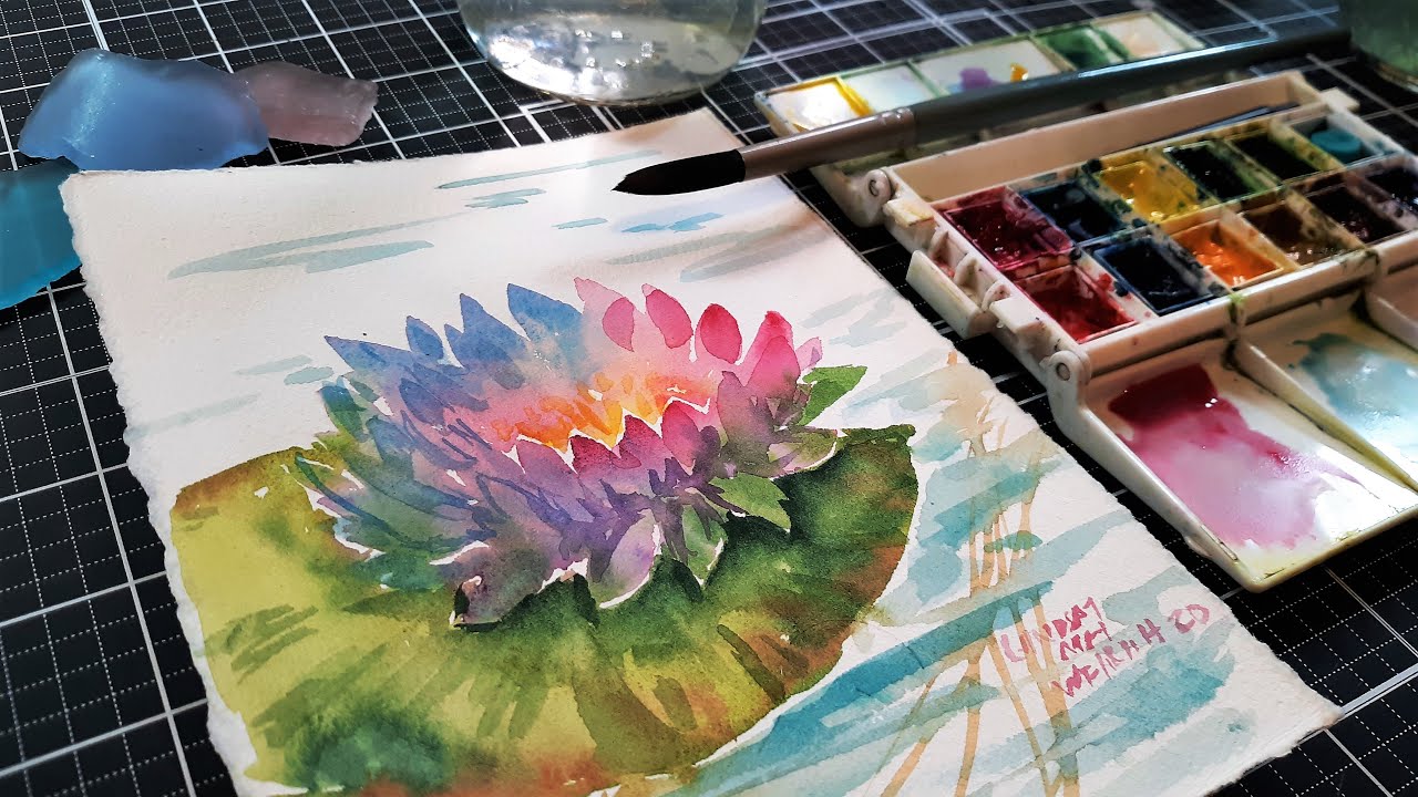 Fast & Loose Watercolor Waterlily Tutorial