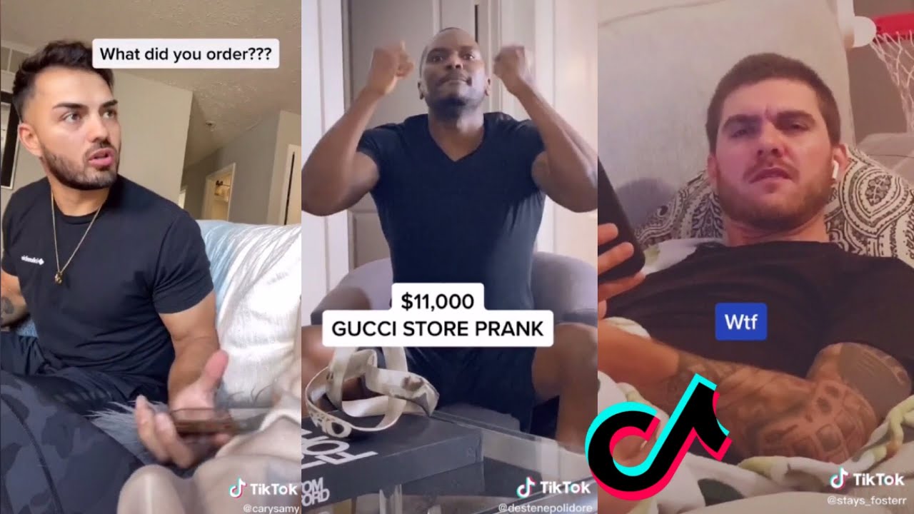 Spending $11,000 on a GUCCI Bag Prank on Husband.. Tiktok Compilation.. Voicemail Prank.. Reaction..