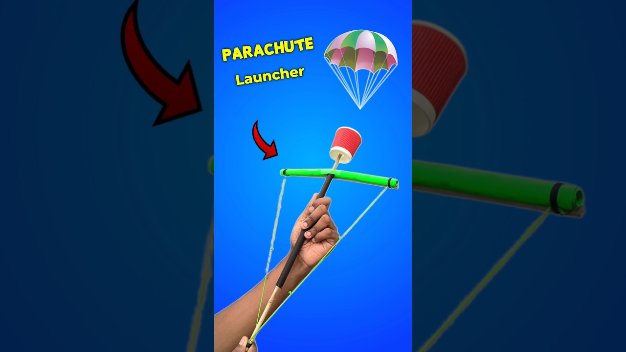 How to make Parachute Launcher with paper #shorts