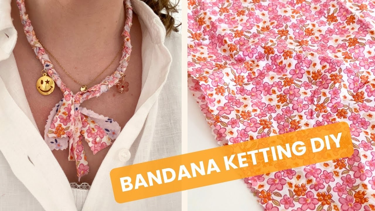 BANDANA KETTING MAKEN VAN LEUKE STOF!