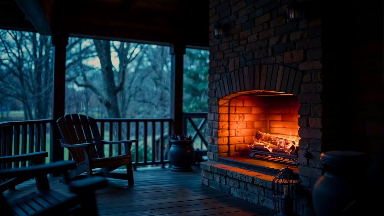 Cozy Cabin in Heavy Rain & Thunderstorm • 9 Hours of Deep Sleep & Relaxation (4K)