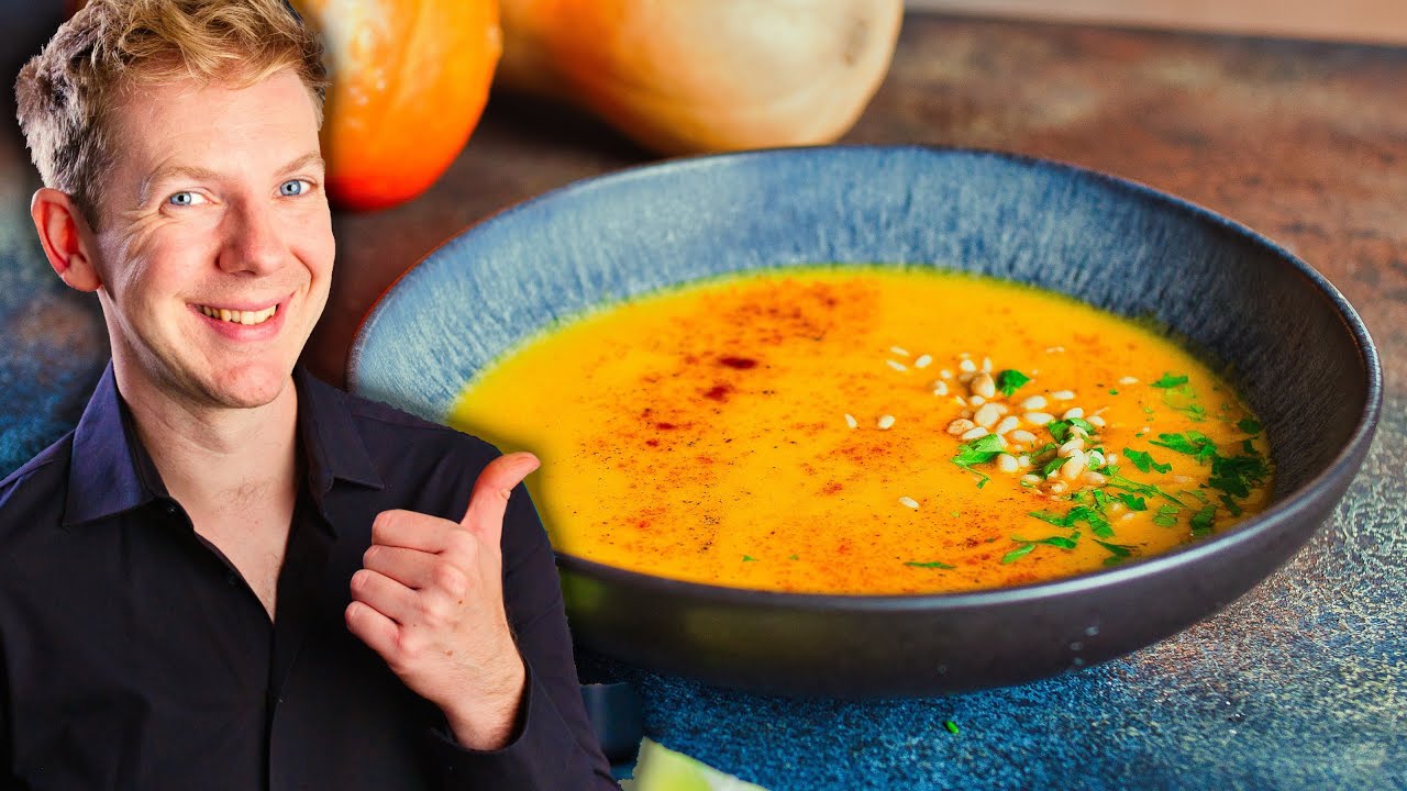 Kürbissuppe mit Kokosmilch (idiotensicheres Rezept 😄)