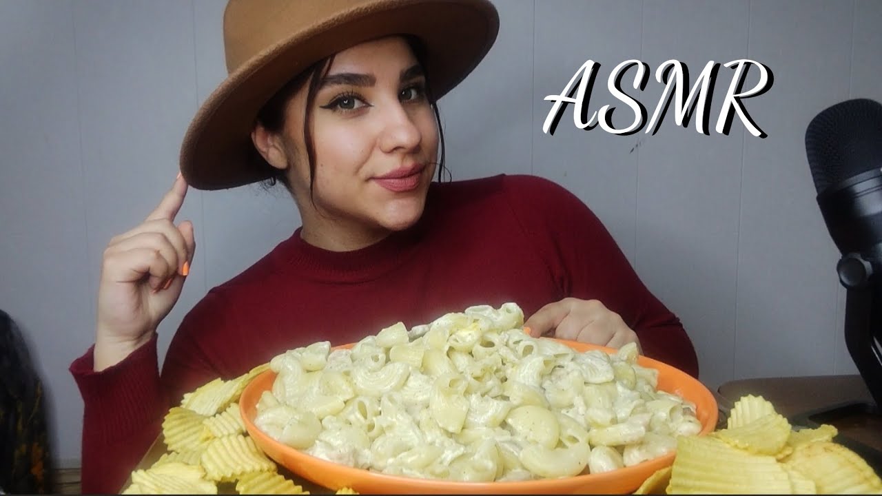 Mukbang ASMR Creamy Alfredo Pasta (No Talking)