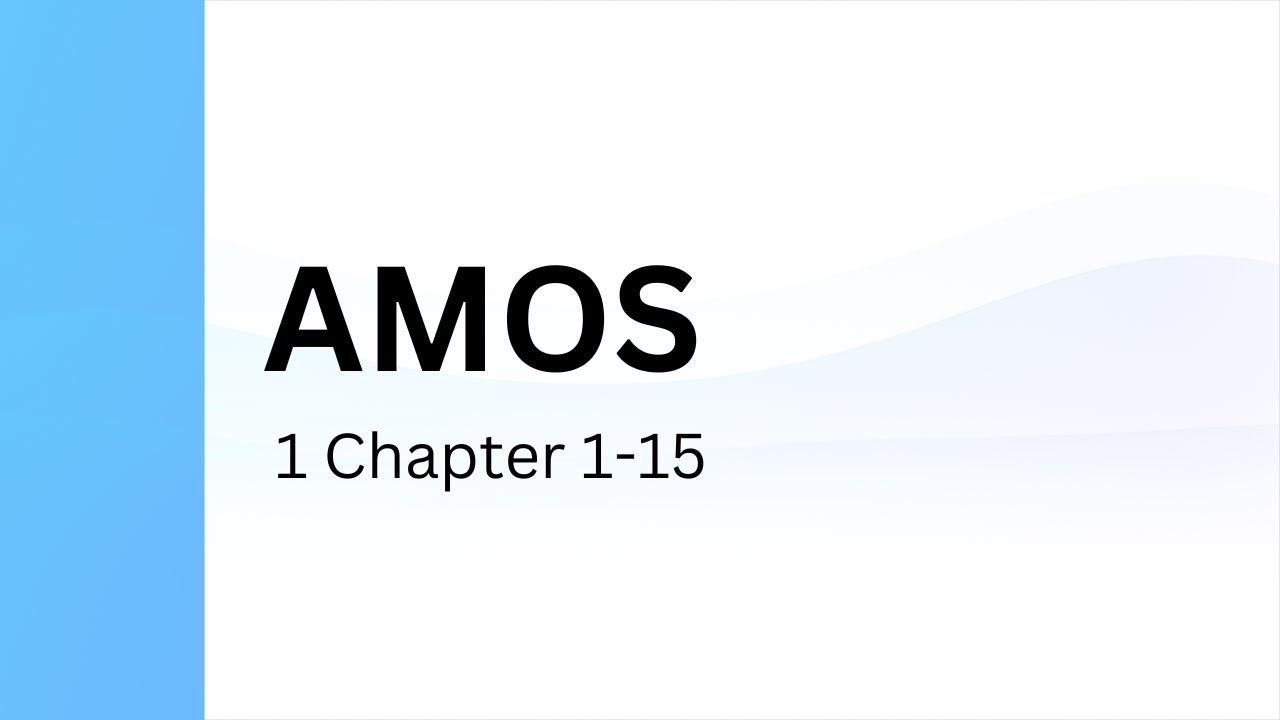 Amos Chapter 1 | Holy Bible - Indian Sign Language Version (ISLV)