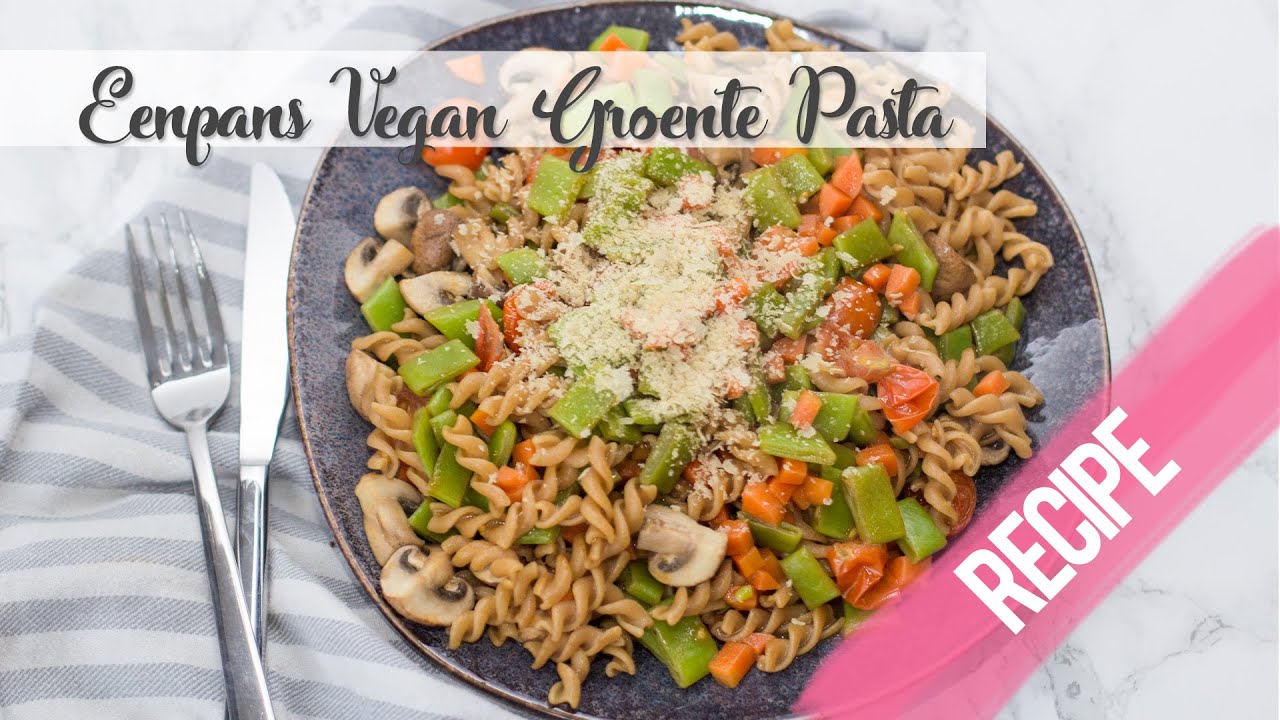 Vegan Eenpans Groente Pasta voor &eacute;&eacute;n | RECIPE