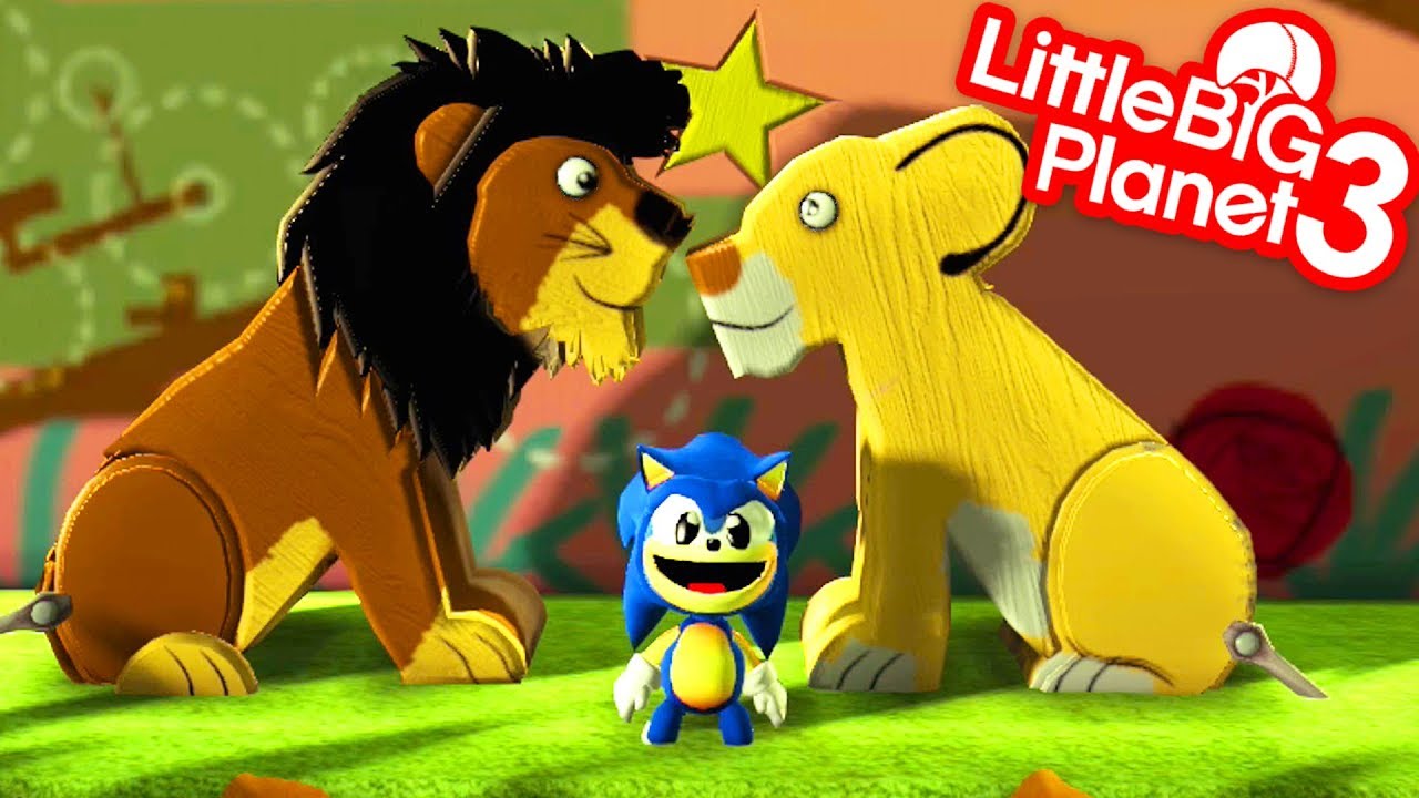 The Lion King 2 Simba's Pride With Sonic - LittleBigPlanet 3 PS4 Gameplay