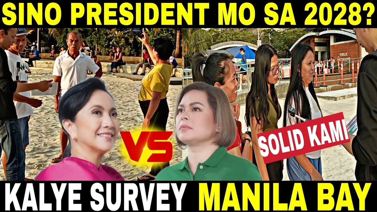 SINO PRESIDENT MO SA 2028 OPINYON AT PANANAW KALYE SURVEY MANILA BAY | MANILA BAYWALK DOLOMITE BEACH