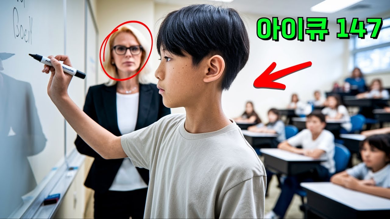 미국인 여교사가 한국인 학생을 조롱하려고 복잡한 방정식을 풀게 했지만, 그 소년이 천재 아이큐를 가진 줄은 몰랐다