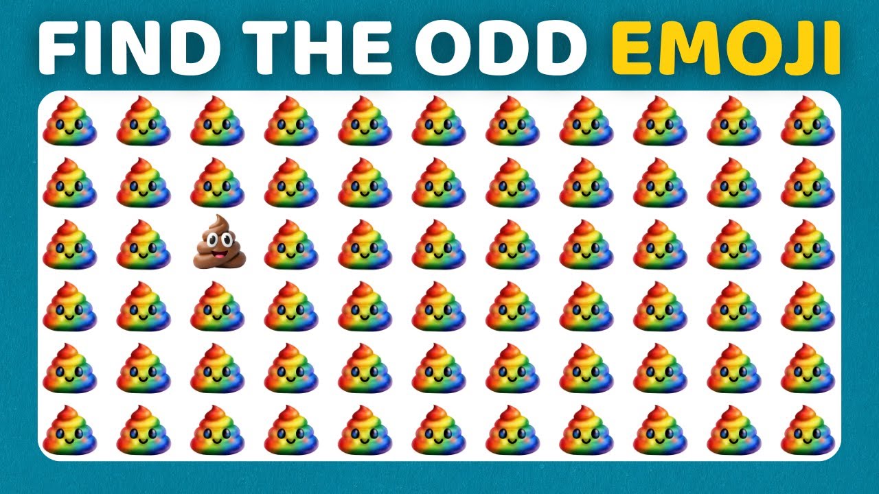 Find the ODD Emoji Out 🤩🔥💩 | 30 Ultimate Levels - Emoji Challenge | Oddly Quizzer