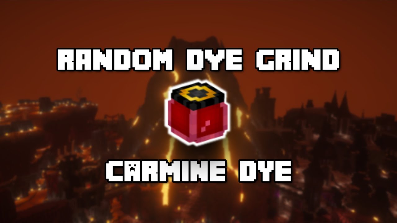 Random Dye Grind Day 4 (Carmine Dye) | Hypixel Skyblock
