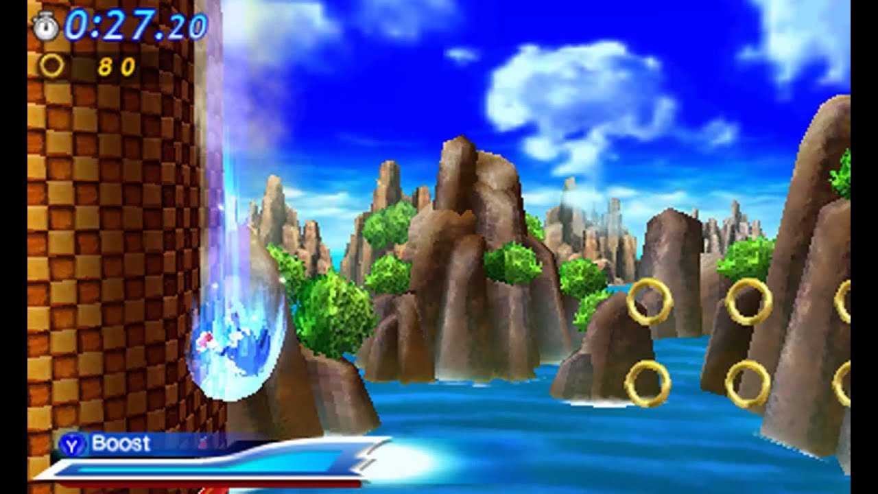 Sonic Generations 3DS - Modern Green Hill