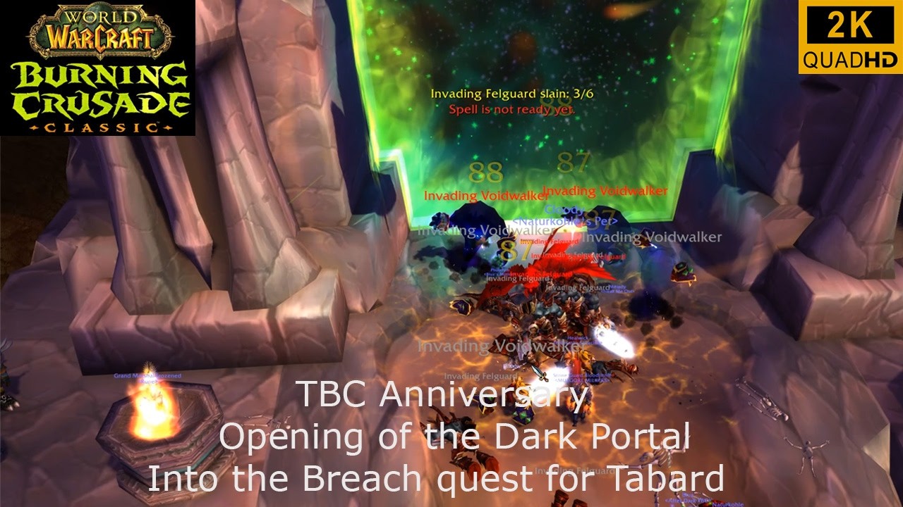 WoW TBC Anniversary | Opening of the Dark Portal | Into the Breach quest for Tabard | 2K