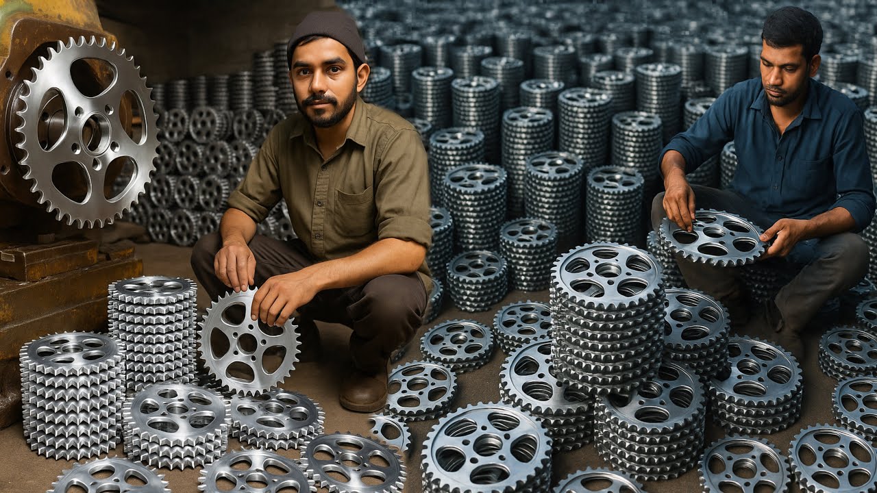 How Motorcycle Rear Wheel Sprockets Are Made | Incredible Manufacturing Process