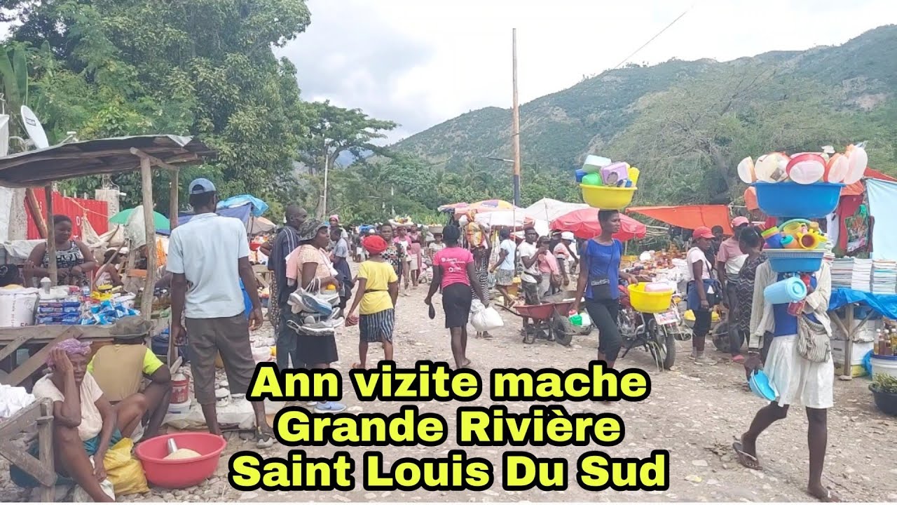 Ann vizite mache Grande Rivière nan commune Saint Louis Du Sud, Gen Anpil manje...Sud Haïti