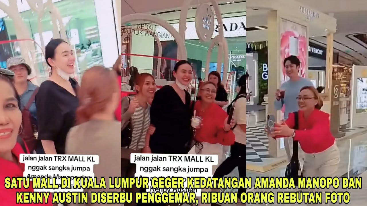 Satu Mall di KL Geger Kedatangan Amanda Manopo & Kenny Diserbu Penggemar, Ribuan Orang Rebutan Foto