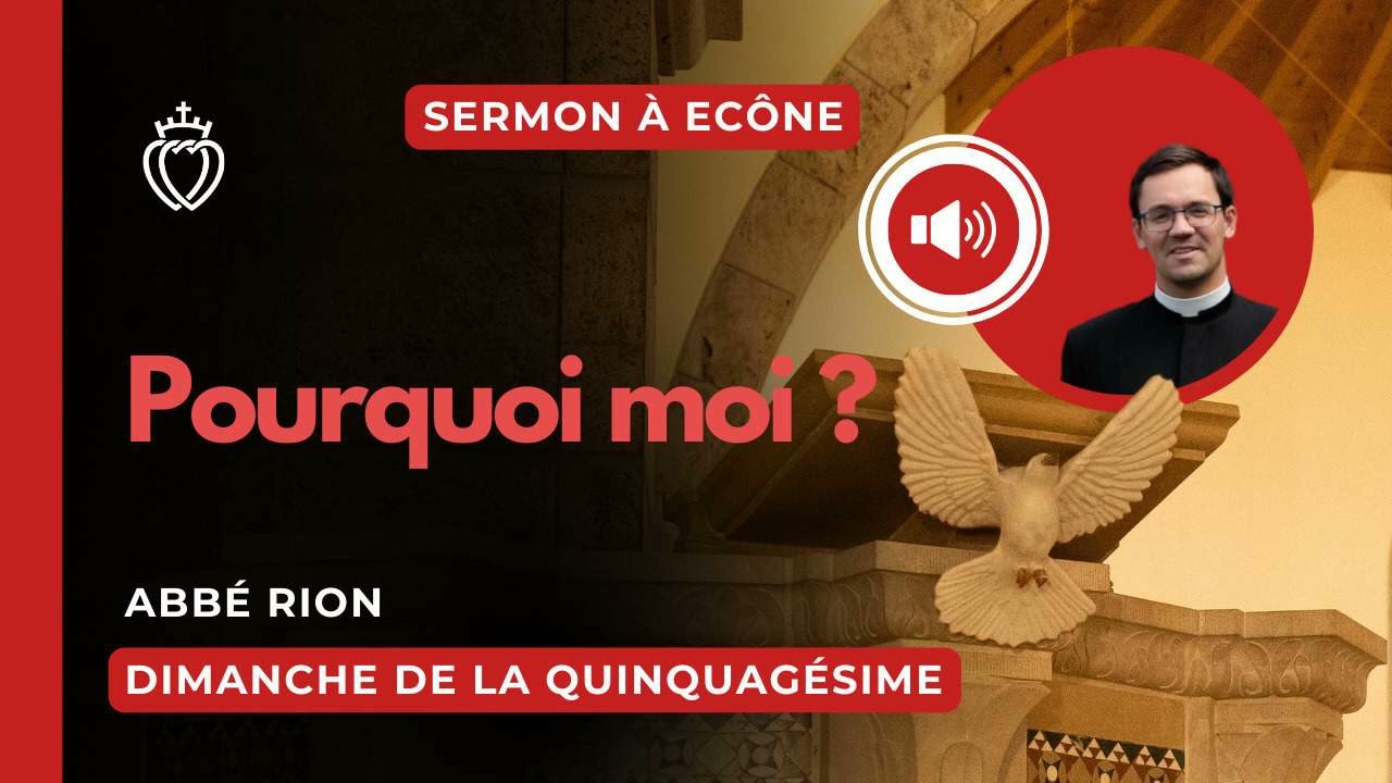 Sermon – Pourquoi moi ? – abbé Rion – Dimanche de la Quinquagésime – 15/02/2026