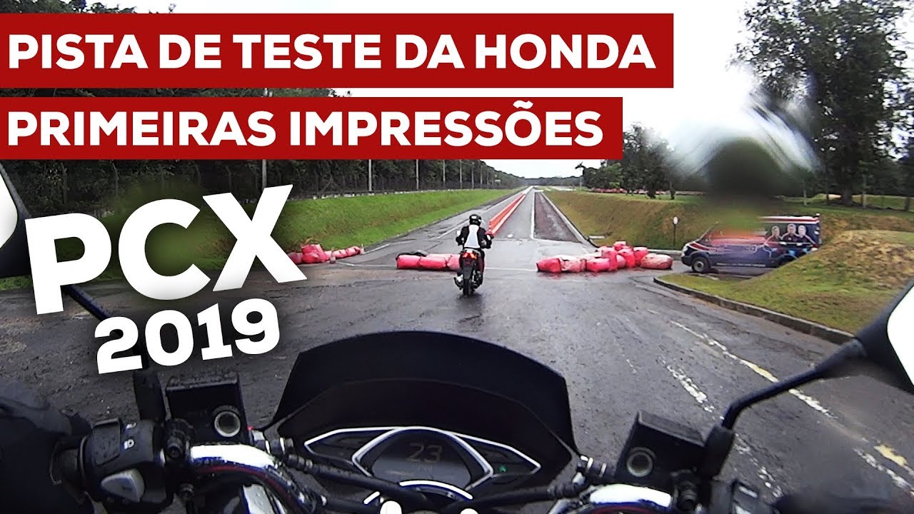 PCX 2019 na pista de Teste